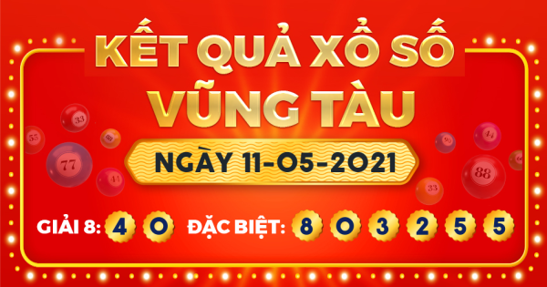 Kết quả xổ số Vũng Tàu ngày 11/5/2021
