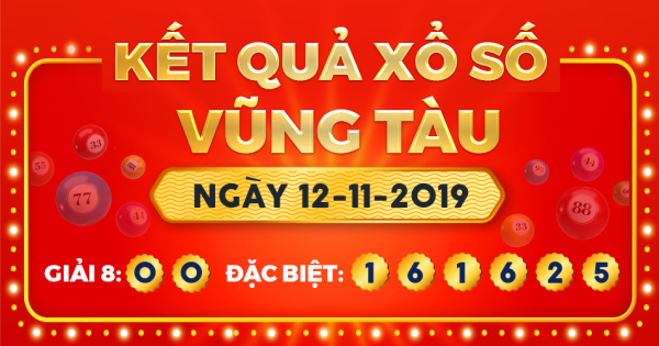 Kết quả xổ số Vũng Tàu ngày 12/11/2019