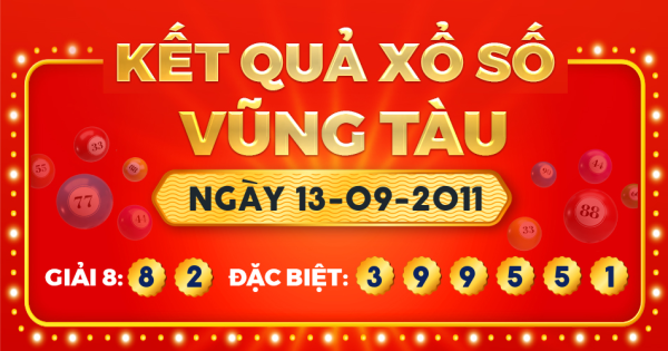 Kết quả xổ số Vũng Tàu ngày 13/9/2011