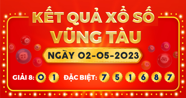 Kết quả xổ số Vũng Tàu ngày 2/5/2023