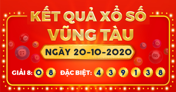 Kết quả xổ số Vũng Tàu ngày 20/10/2020