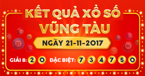 Kết quả xổ số Vũng Tàu ngày 21/11/2017