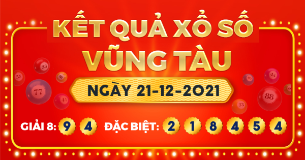 Kết quả xổ số Vũng Tàu ngày 21/12/2021