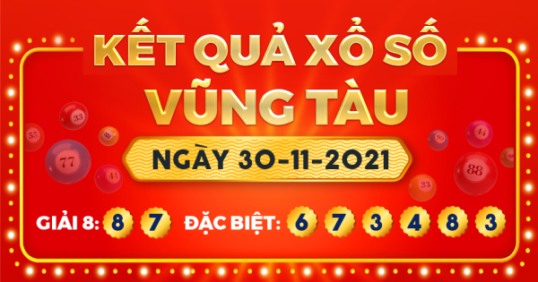 Kết quả xổ số Vũng Tàu ngày 30/11/2021